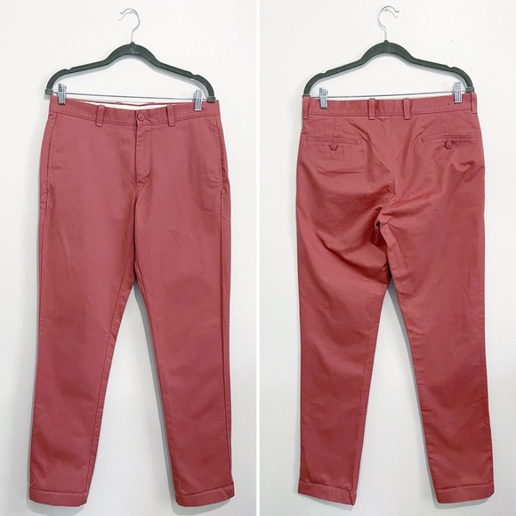 J. Crew Men’s 770 Chino Pants 100% Cotton Essential 32x34 Slacks Coral 24976 - Picture 2 of 10